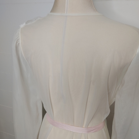 Vintage Slumber Suzy White Sheer Peignoir Size M - Picture 6 of 16